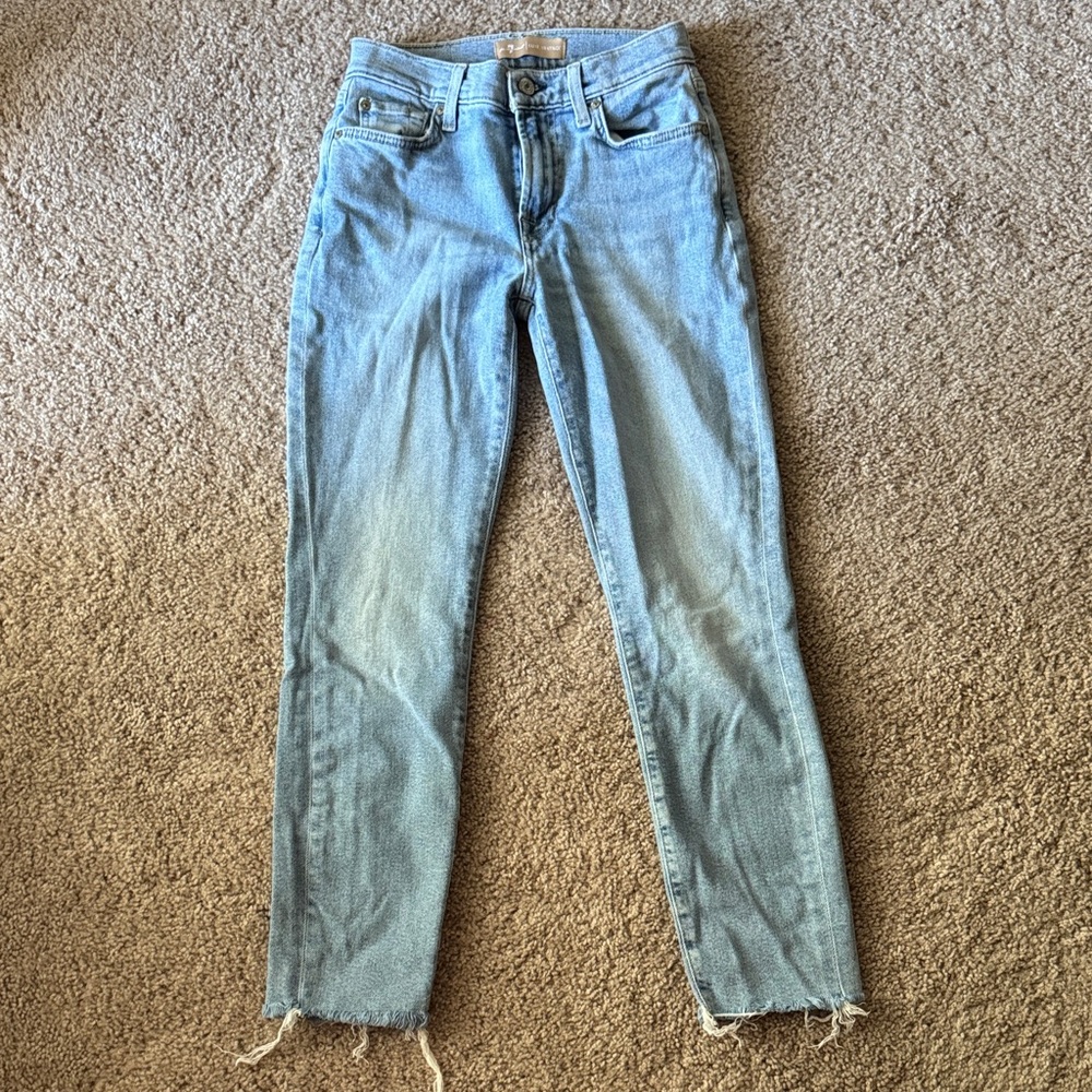 7 For All Mankind Light Blue Ankle Jeans
